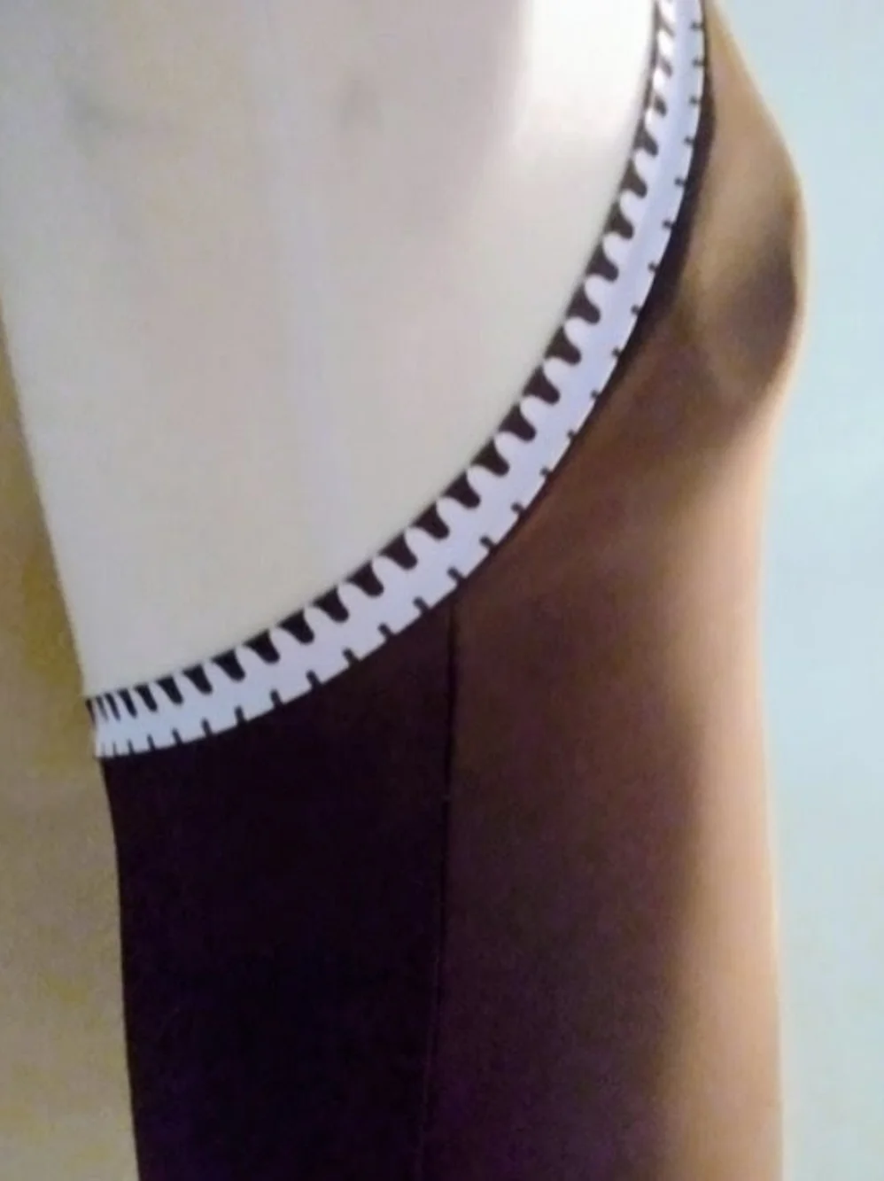 NWT Tempt Me Brown One-Piece Swimsuit with Contrast Trim Size L